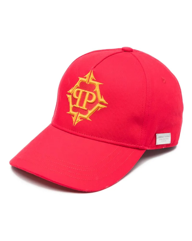 Philipp Plein Baseballkappe mit Logo-Stickerei - Rot Rot