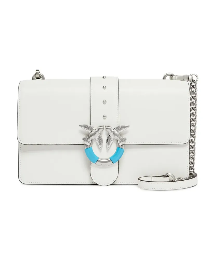 Pinko Umhängetasche mit Nietenschnalle - Weiß Weiß