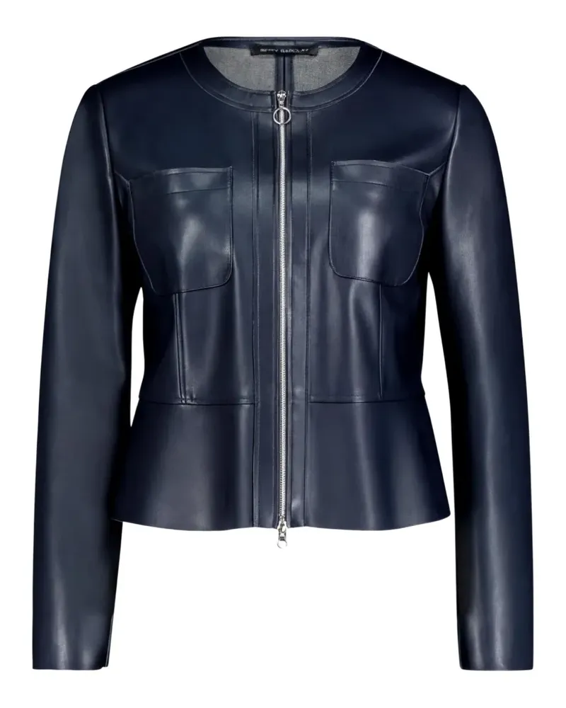 Betty Barclay Jacke mit Schößchen und Reißverschluss - Blau Blau