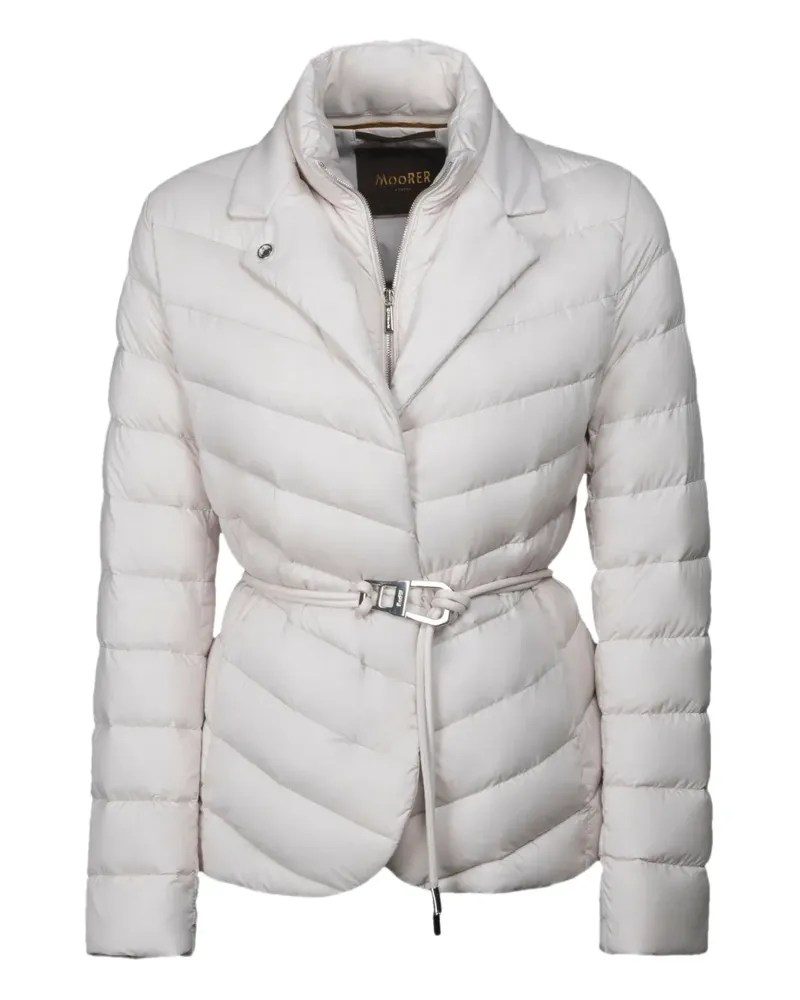 MOORER quilted belted jacket - Nude Nude