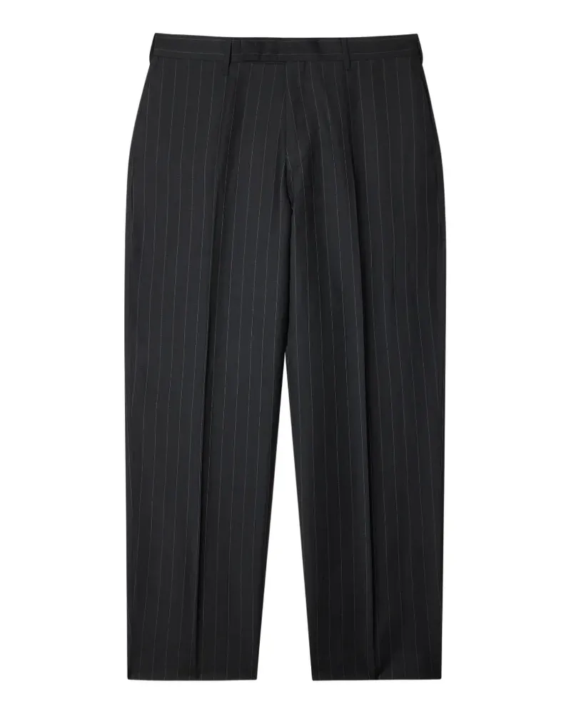 Paul Smith pinstripe-pattern relaxed-fit tailored trousers - Schwarz Schwarz