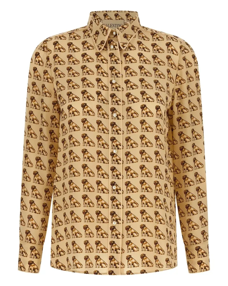 Valentino Garavani Hemd mit Petit Charles-Print - Nude Nude