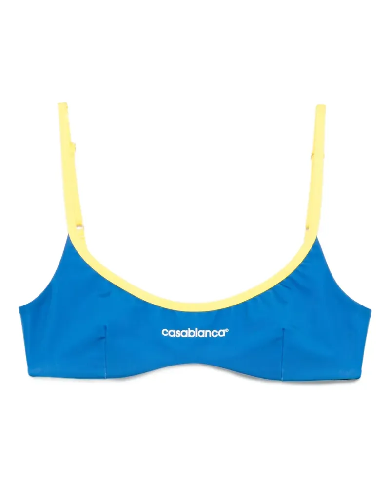 Casablanca Paris Bikinioberteil mit Kontrastband - Blau Blau