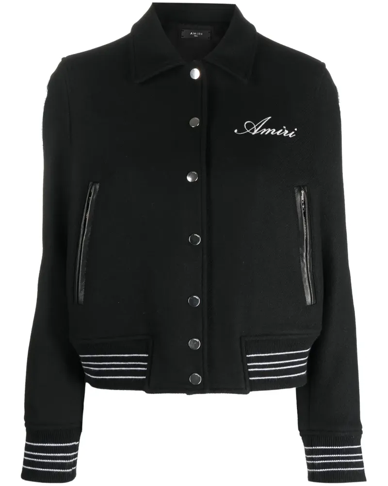 Amiri Bestickte Bomberjacke - Schwarz Schwarz