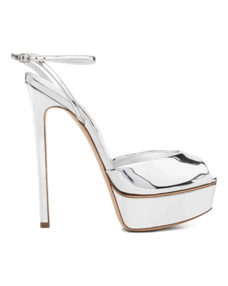 Casadei platform peep-toe heeled sandals - Silber Silber