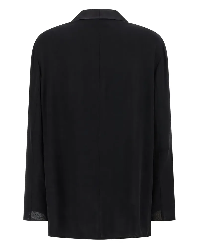 Alberta Ferretti Seidenblazer mit Schalkragen - Schwarz Schwarz