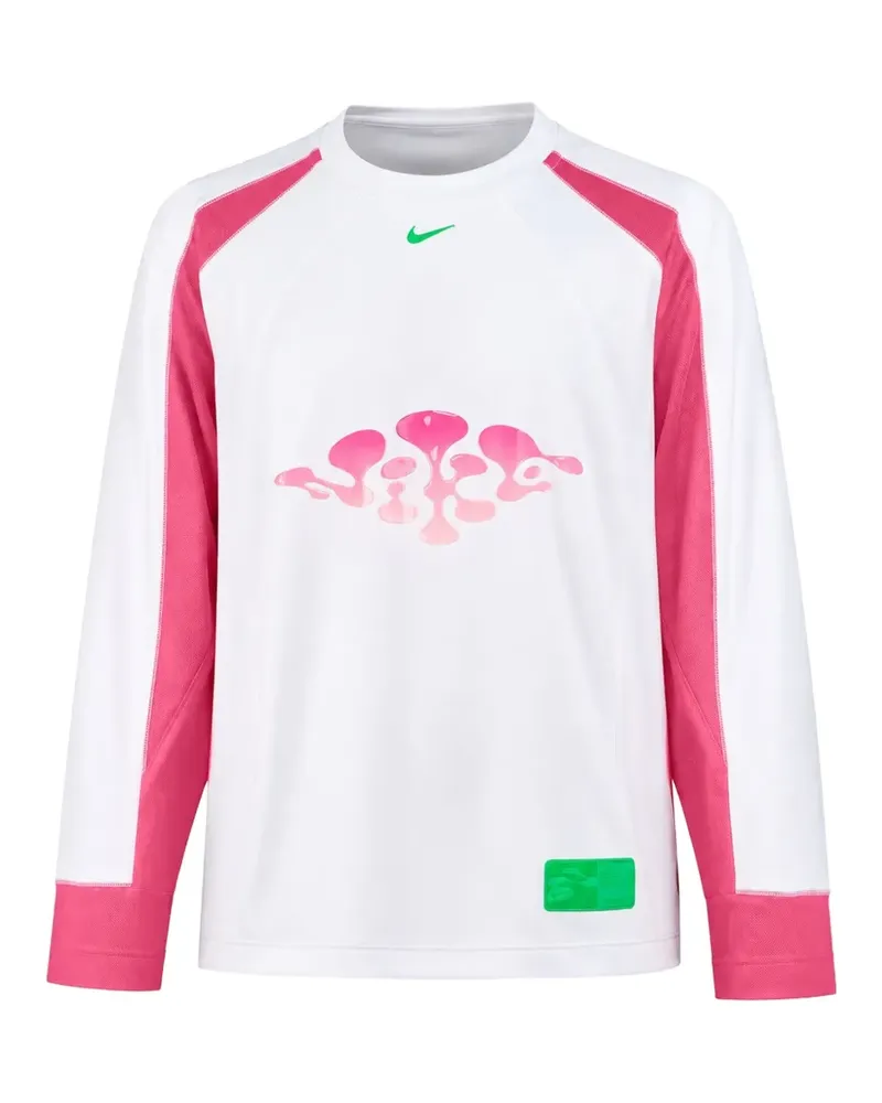 Nike mesh-panelled T-shirt - Weiß Weiß