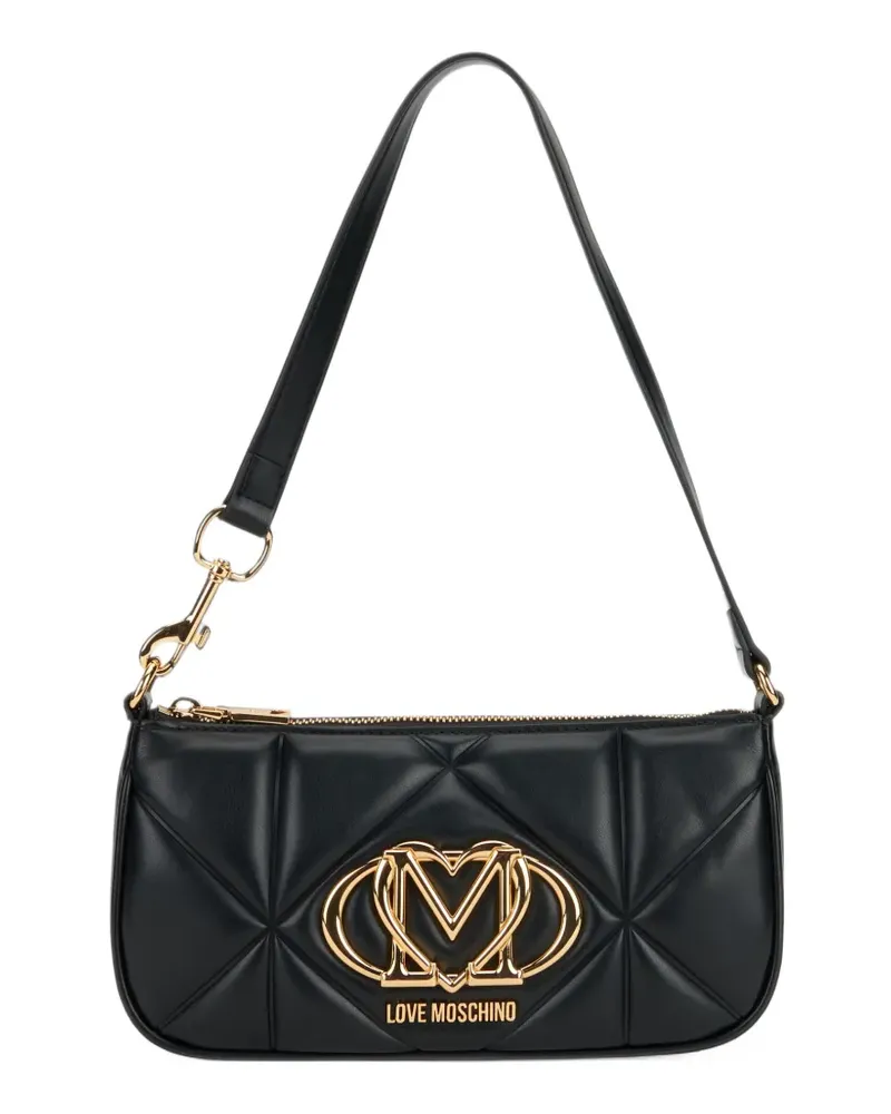 Moschino Gesteppte Schultertasche - Schwarz Schwarz