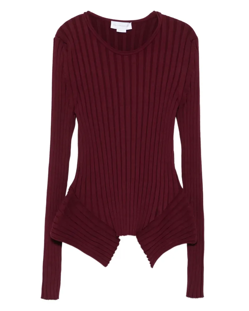 Stella McCartney Geripptes Top - Rot Rot