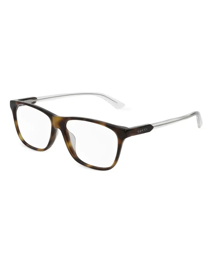 Gucci Brille mit eckigem Gestell - Braun Braun