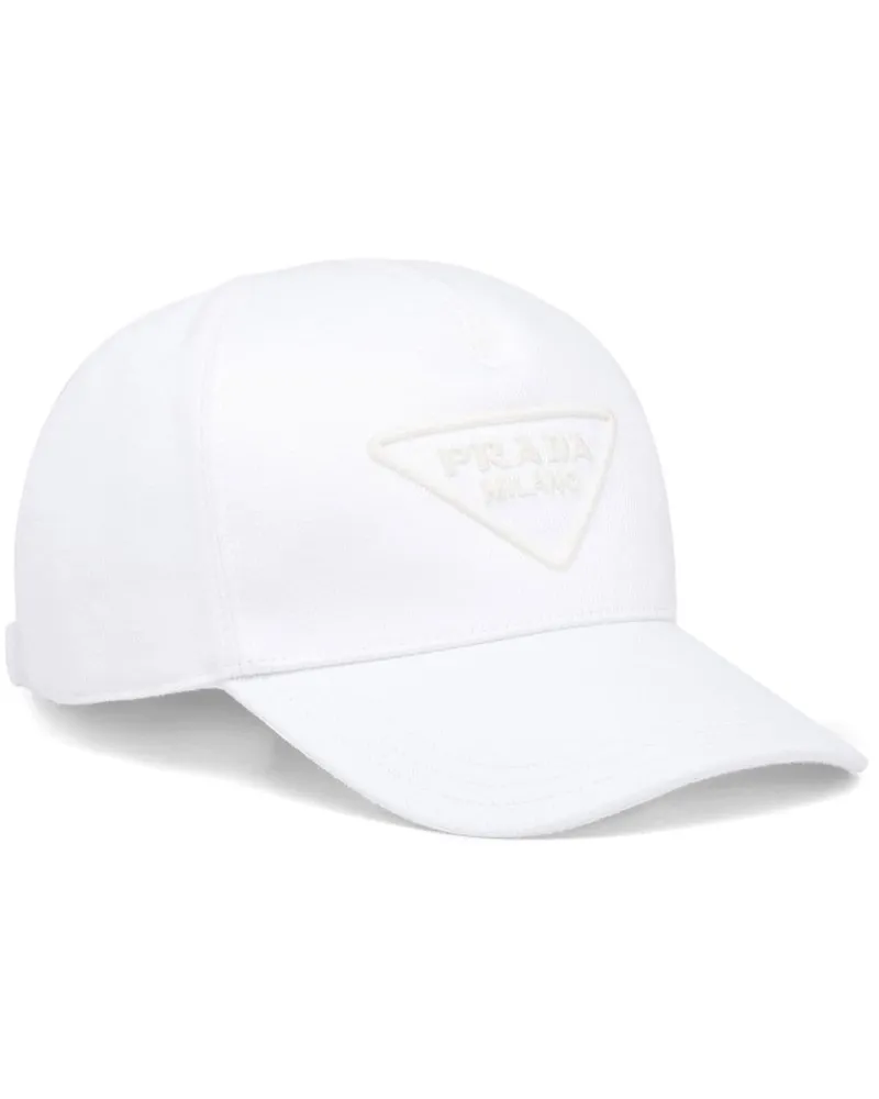 Prada Jeans-Baseballkappe mit Logo - Weiß Weiß