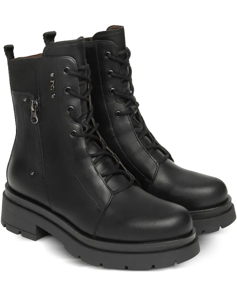 Nero Gardini Schnürstiefel mit Reißverschluss - Schwarz Schwarz
