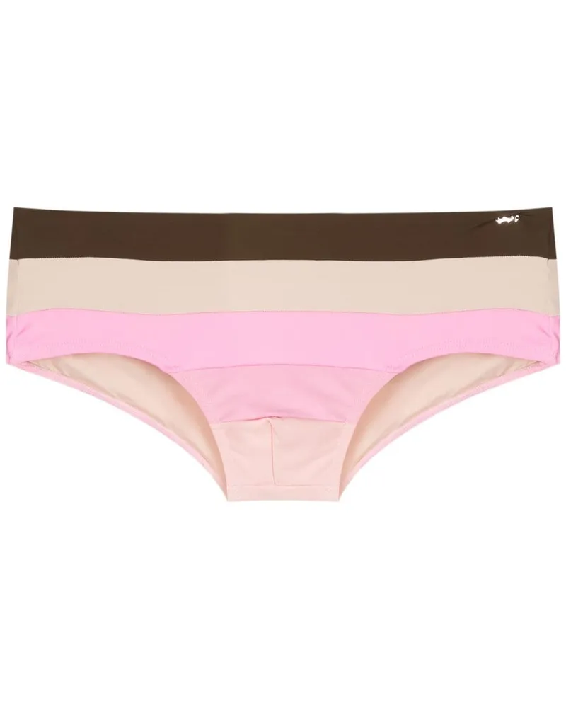 Amir Slama Badehose mit Kontrasteinsatz - Rosa Rosa