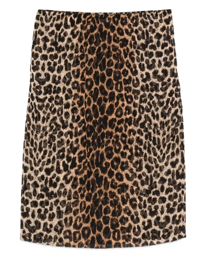 Saint Laurent Rock mit Animal-Print - Braun Braun