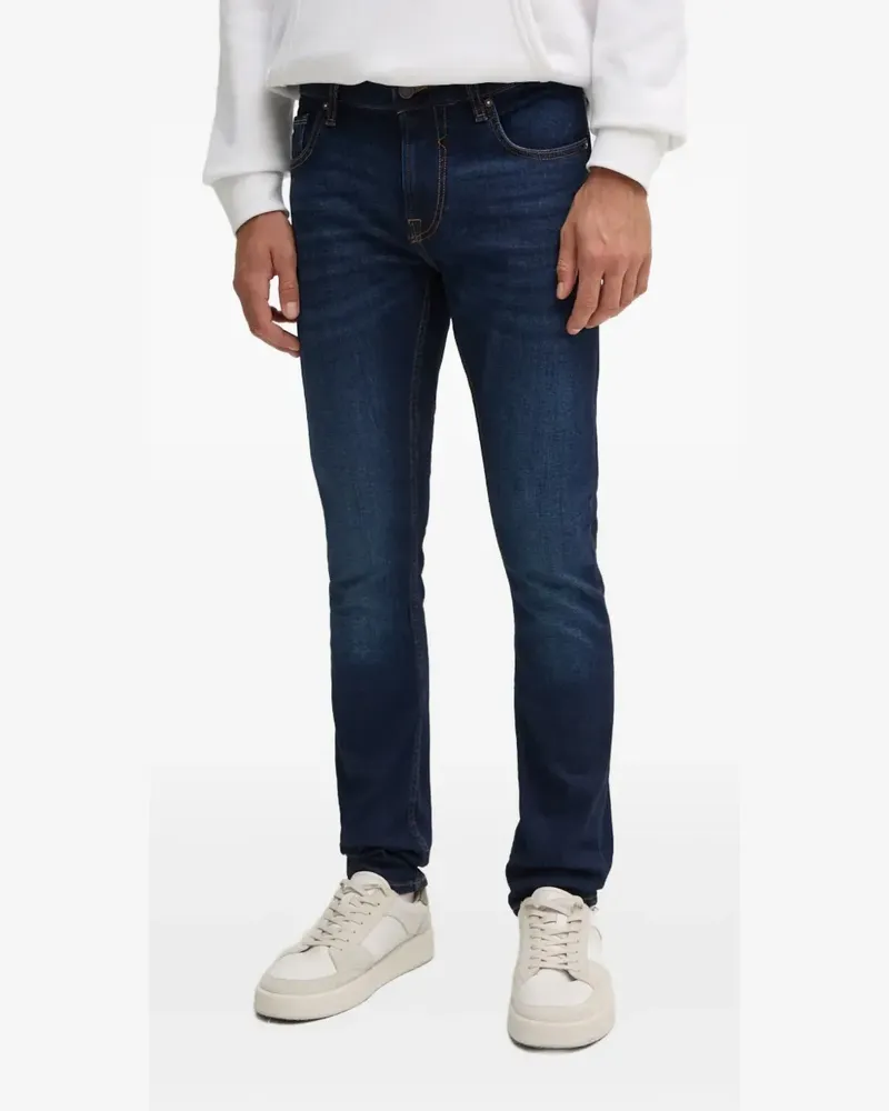 Guess Jeans mit Logo-Patch - Blau Blau