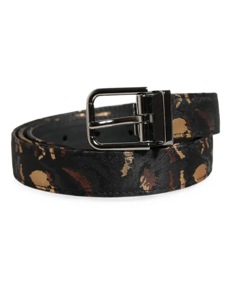 Dolce & Gabbana jacquard-patterned buckle belt - Schwarz Schwarz