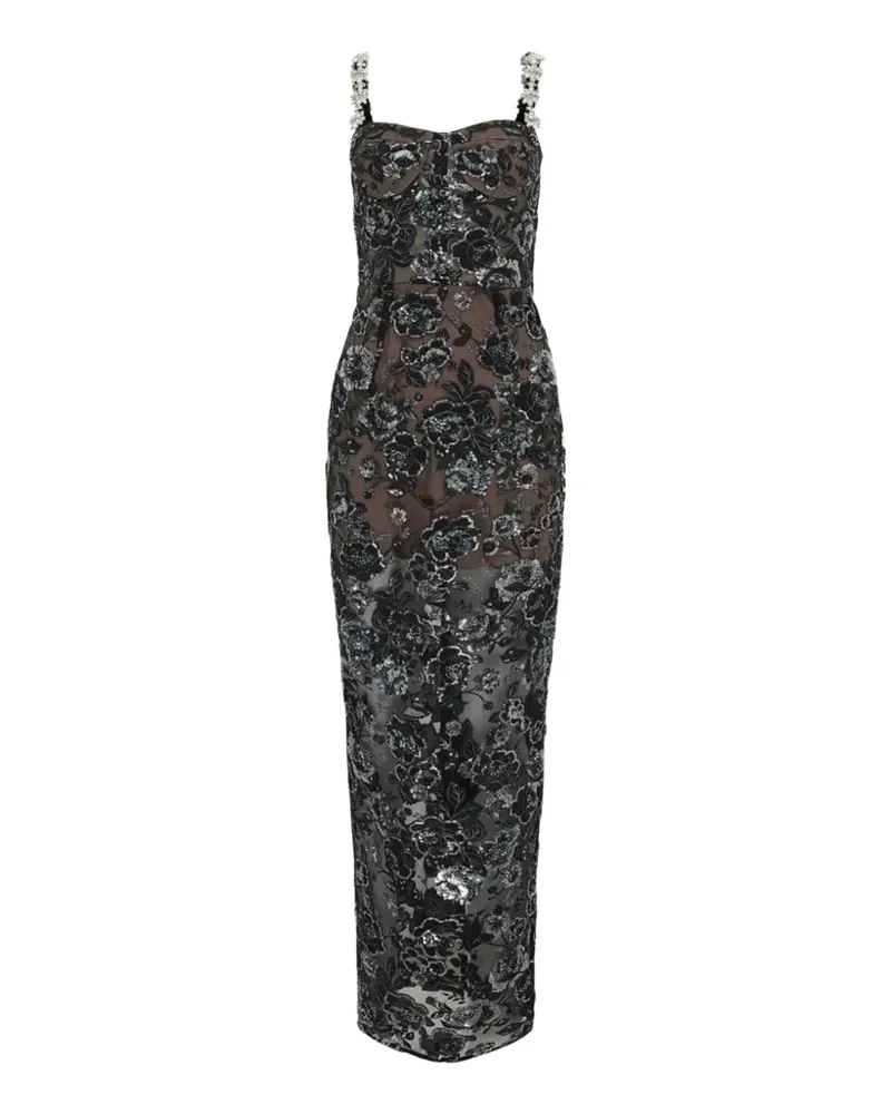 BRONX AND BANCO Dahlia sequin-embellished maxi dress - Schwarz Schwarz