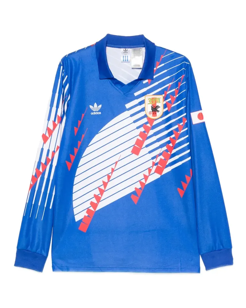 adidas Langarmshirt mit grafischem Print - Blau Blau
