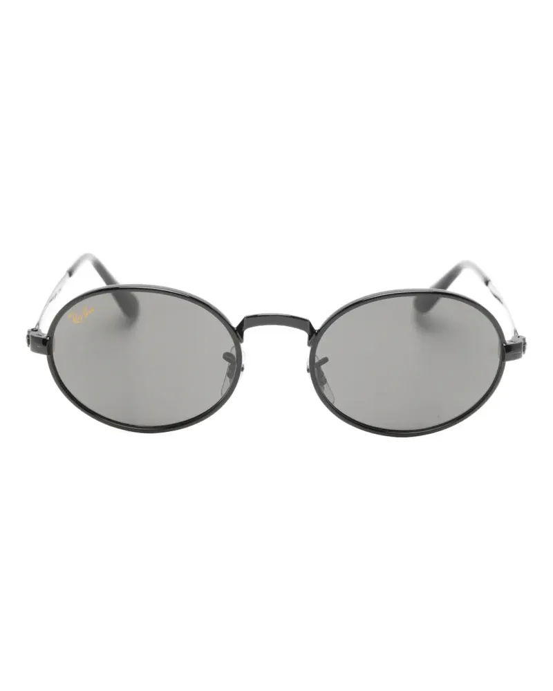 Ray Ban oval-frame sunglasses - Schwarz Schwarz