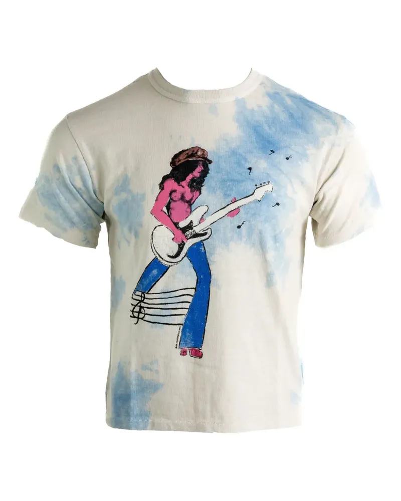 ERL T-Shirt mit Batikmuster - Weiß Weiß
