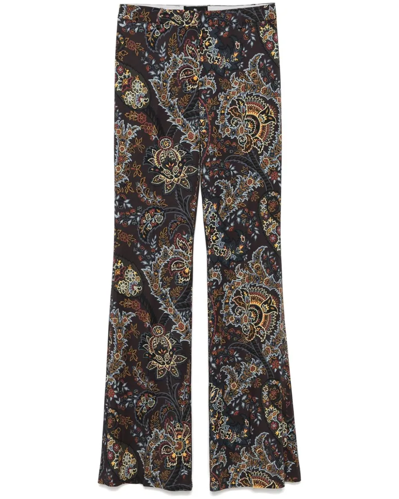 Etro Schlaghose mit Paisley-Print - Schwarz Schwarz