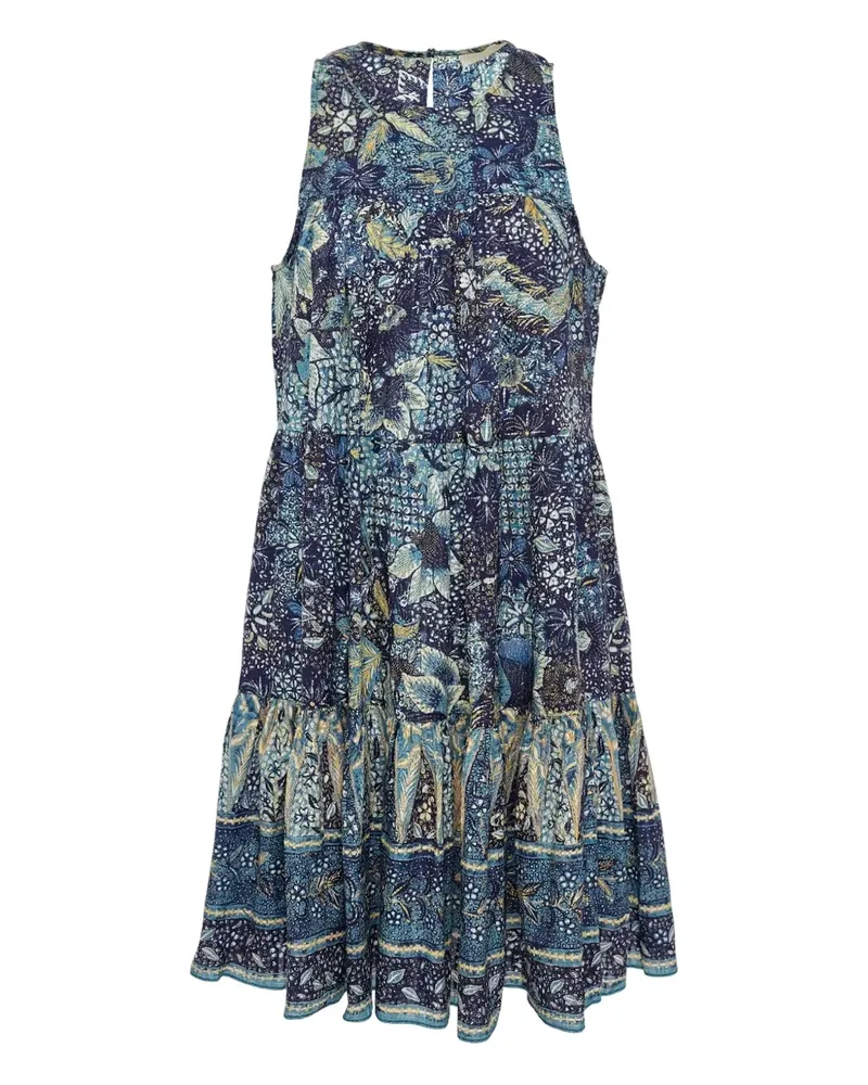 Ulla Johnson Gestuftes Kleid mit Blumen-Print - Blau Blau
