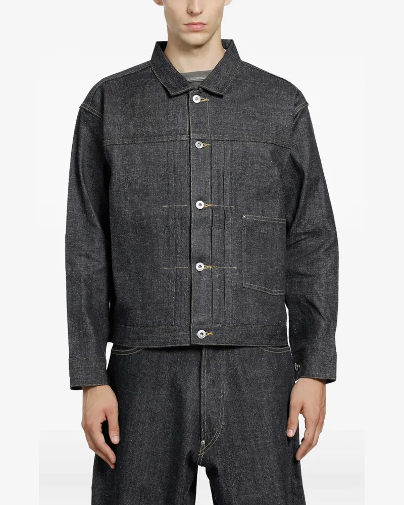 Taiga Takahashi Lot. 703 Jeansjacke mit Falten - Blau Blau
