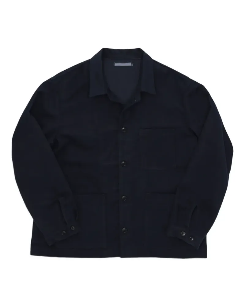 Fortela Tristan moleskin-cotton shirt jacket - Blau Blau