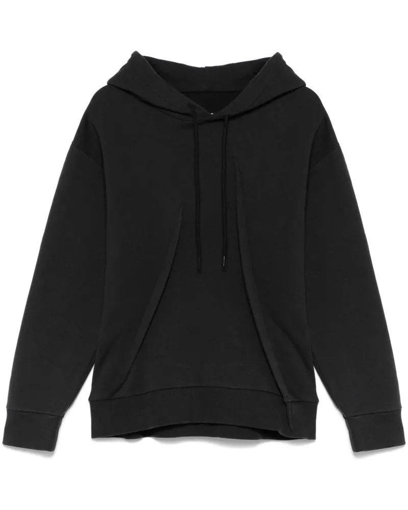 Maison Margiela Hoodie mit Faltendetail - Schwarz Schwarz