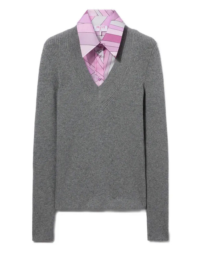 Emilio Pucci iride-print sweater - Grau Grau