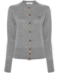 Vivienne Westwood Cardigan mit Logo-Stickerei Grau