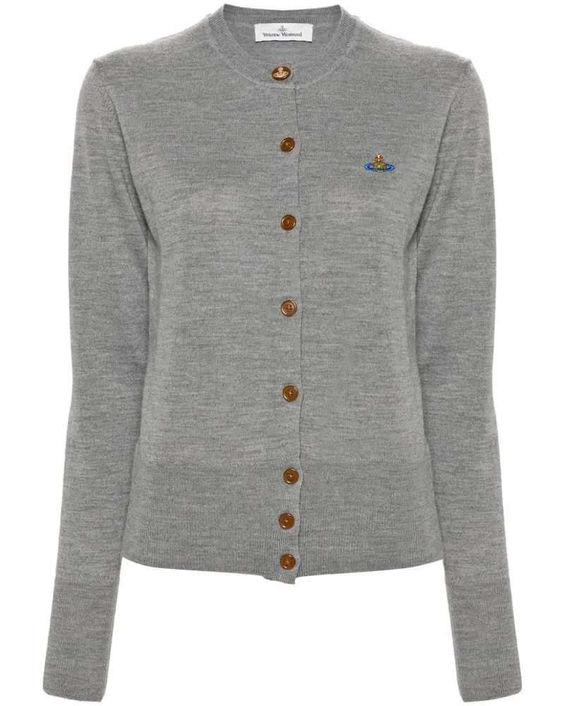 Vivienne Westwood Cardigan mit Logo-Stickerei - Grau Grau