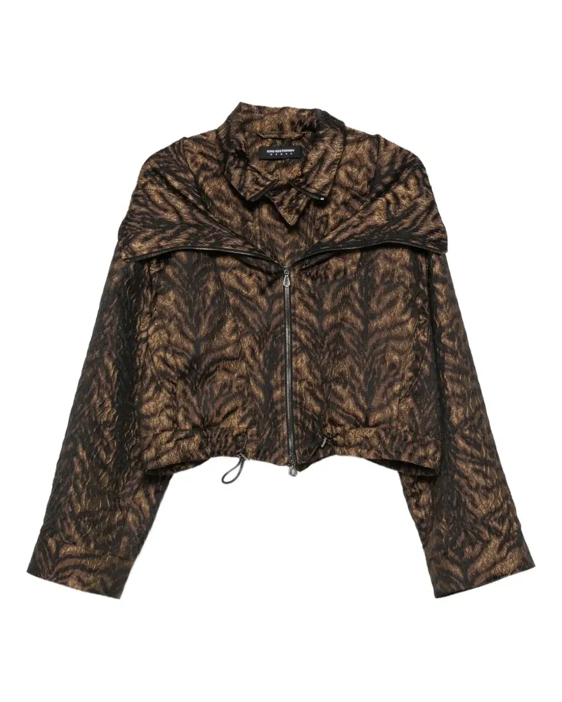 KIKO KOSTADINOV Kapuzenjacke mit Tigermuster - Braun Braun