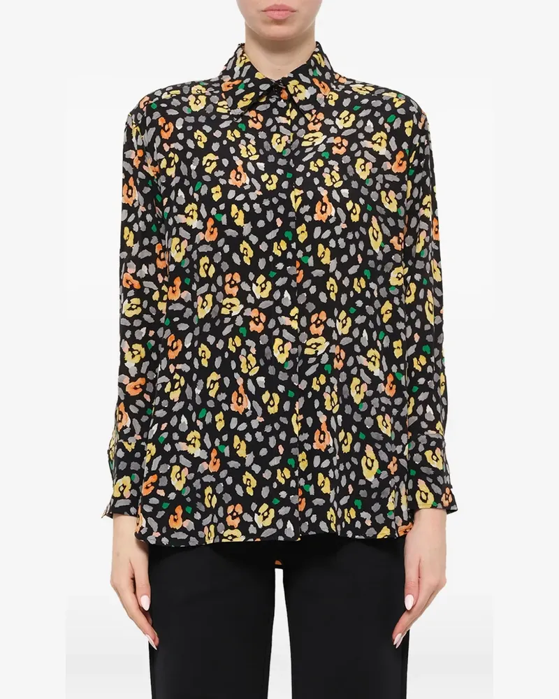 Givenchy floral-print long-sleeve shirt - Schwarz Schwarz