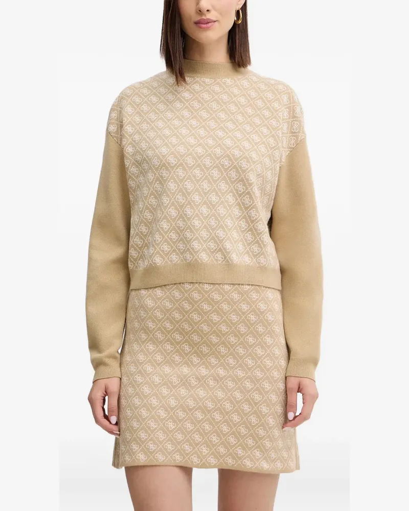 Guess patterned high-neck sweater - Nude Nude