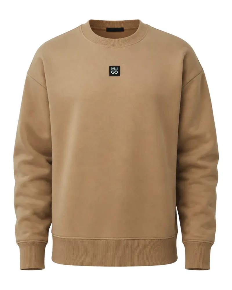 HUGO BOSS logo-patch sweatshirt - Nude Nude