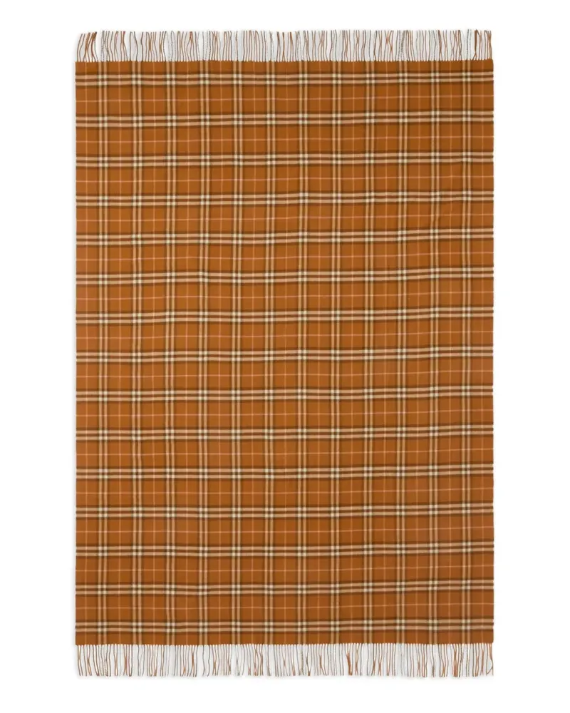 Burberry Decke aus Kaschmir mit Fransen - Braun Braun