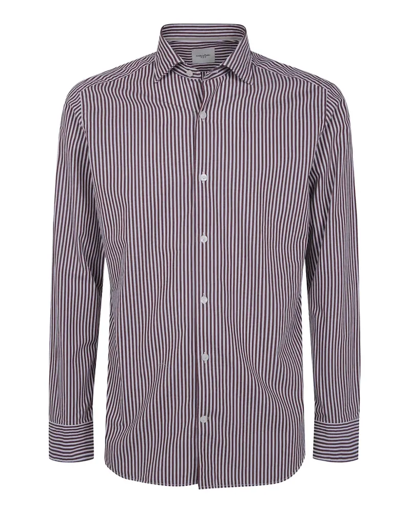 Tintoria Mattei striped cotton shirt - Rot Rot