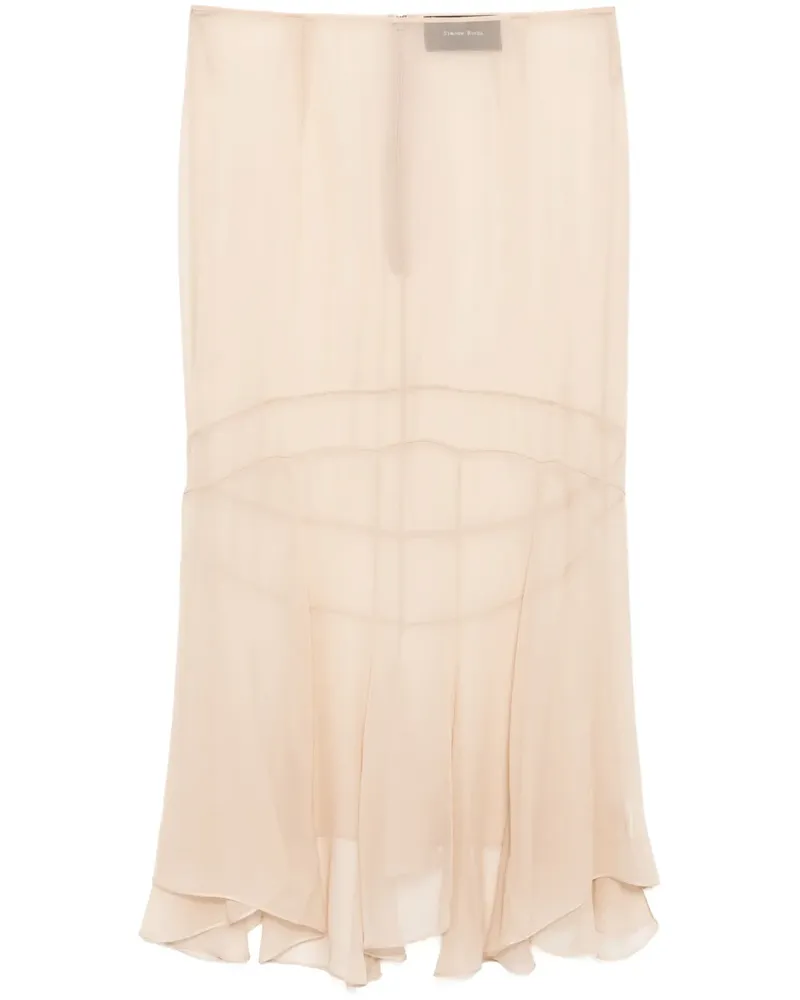 Simone Rocha Midirock mit Ziernaht - Nude Nude