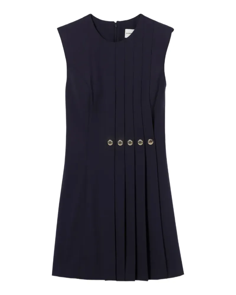 Claudie Pierlot Faltenkleid mit Knopfdetail - Blau Blau