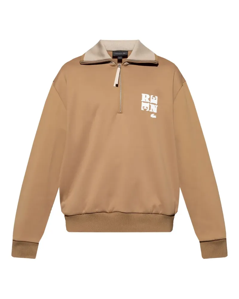 Lacoste Sweatshirt mit Reißverschluss - Braun Braun