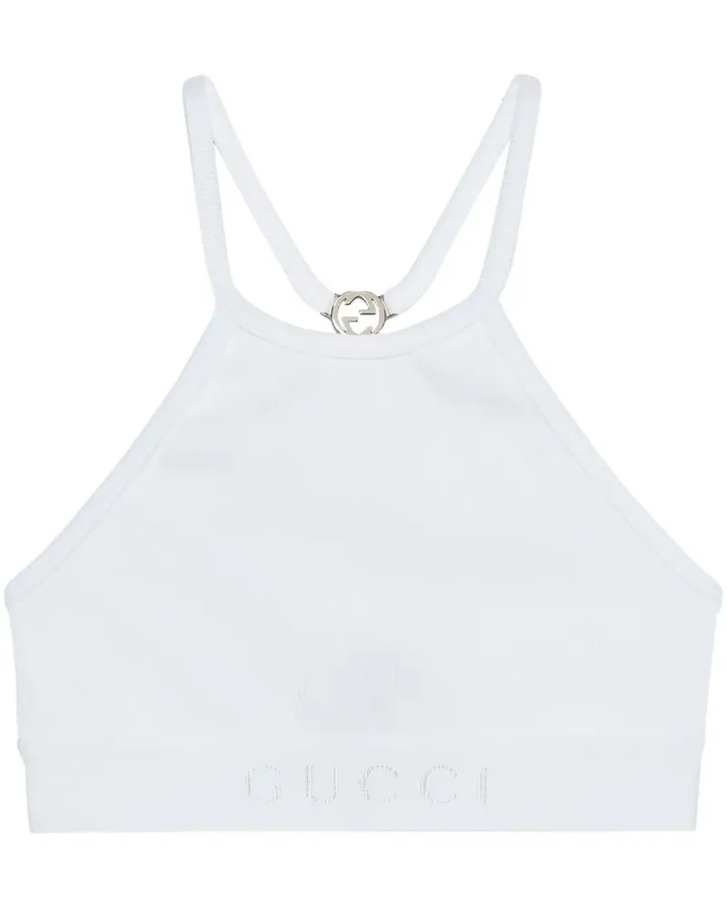 Gucci Cropped-Top mit GG-Logo - Weiß Weiß