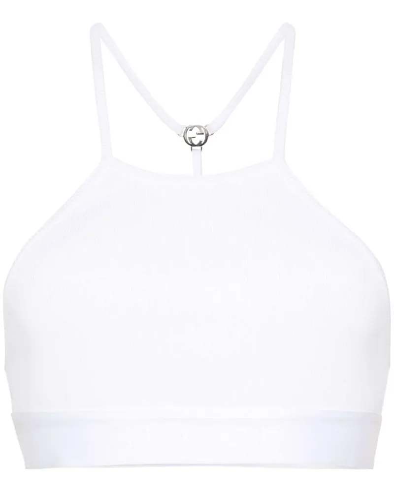 Gucci Cropped-Top mit GG-Logo - Weiß Weiß