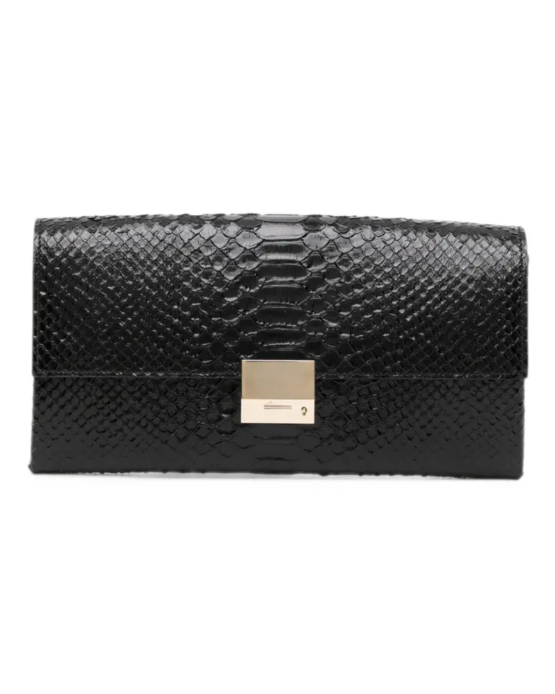 Tom Ford Clutch mit Pythonleder-Optik - Schwarz Schwarz