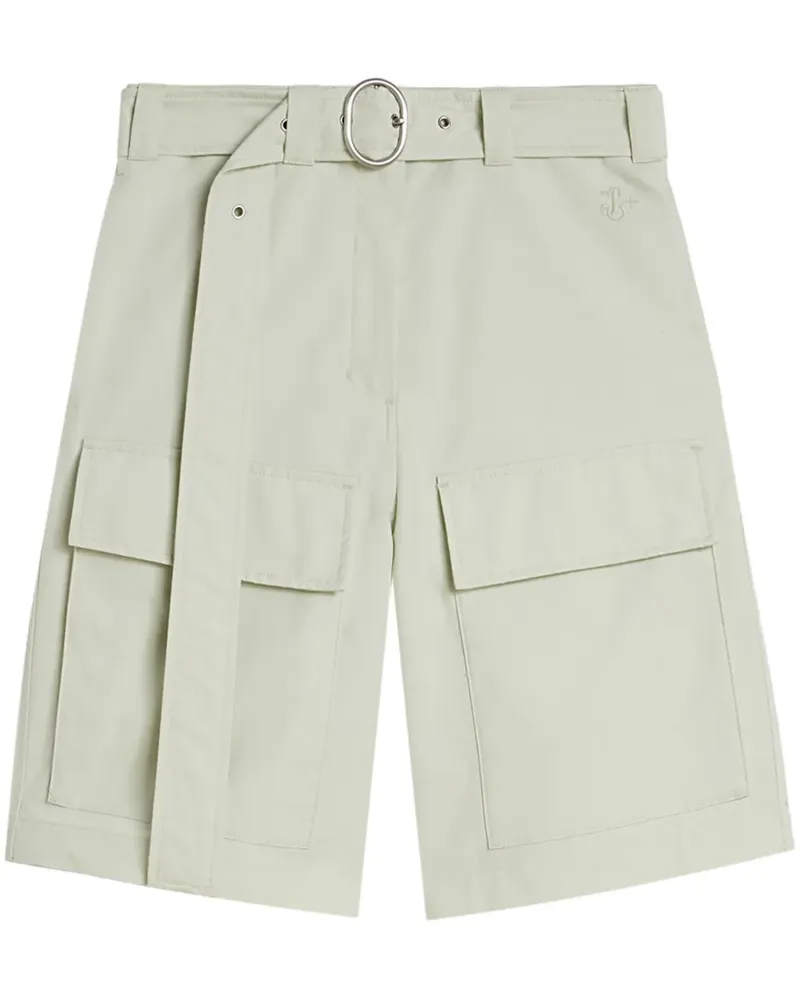 Jil Sander Shorts mit Gürtel - Grün Grün