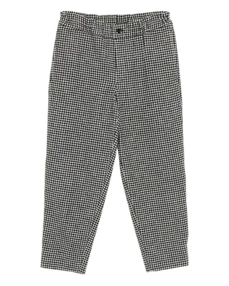 Comme des Garçons Hose mit Hahnentrittmuster - Schwarz Schwarz