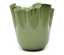 Skulpturale Vase aus Glas - Grün