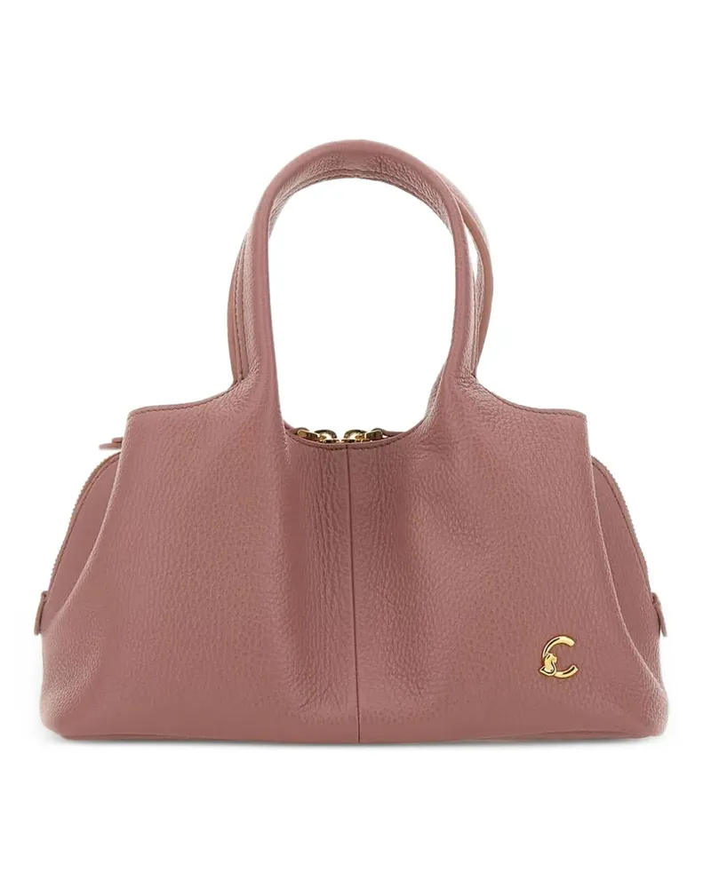 Coccinelle small Nell tumbled leather tote bag - Rosa Rosa