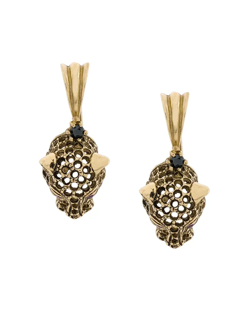 IOSSELLIANI Vergoldete 'Puro Cheetah' Sterlingsilberohrringe - Metallic Metallic