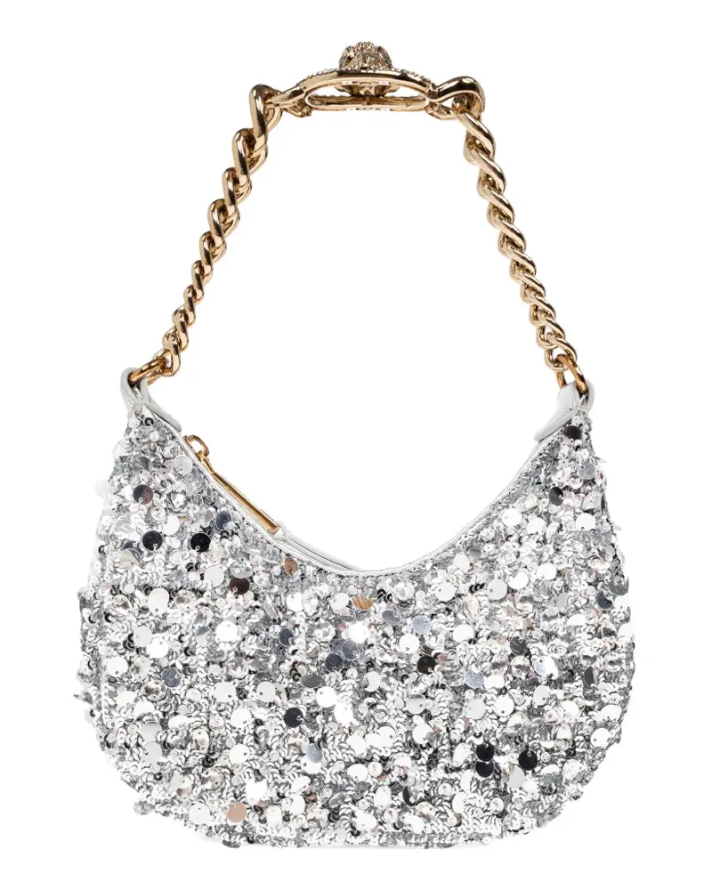 Kurt Geiger small Chelsea sequin chain-strap shoulder bag - Silber Silber
